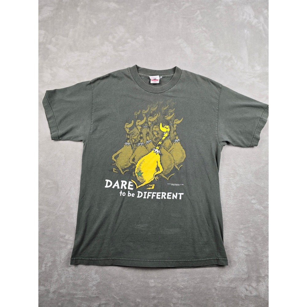 Vintage Dr Seuss T-Shirt Mens L Dare‎ To Be Different Star Belly Sneetches 1999